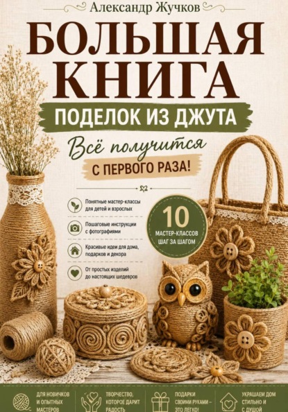 Скачать книгу Большая книга поделок из джута. Всё получится с первого раза!
