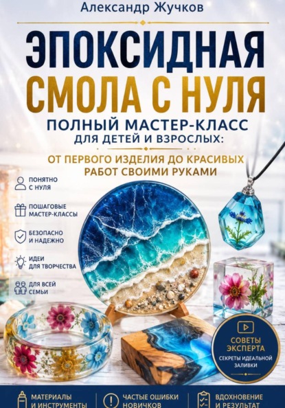 Скачать книгу Эпоксидная смола с нуля. Полный мастер-класс для детей и взрослых: от первого изделия до красивых работ своими руками