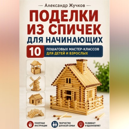 Скачать книгу Поделки из спичек для начинающих. 10 пошаговых мастер-классов для детей и взрослых