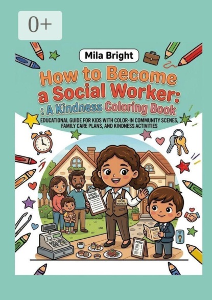 Скачать книгу How to Become a Social Worker: A Kindness Coloring Book. Educational guide for kids with color-in community scenes, family care plans, and kindness activities