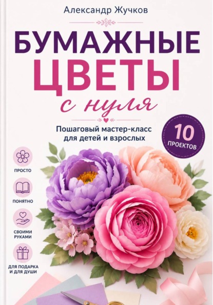Скачать книгу Бумажные цветы с нуля. Пошаговый мастер-класс для детей и взрослых
