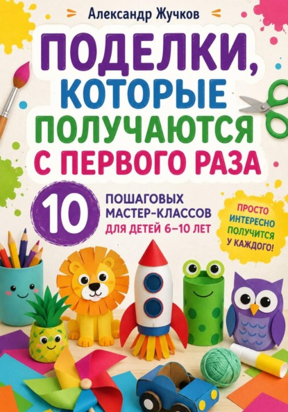 Скачать книгу Поделки, которые получаются с первого раза. 10 пошаговых мастер-классов для детей 6–10 лет