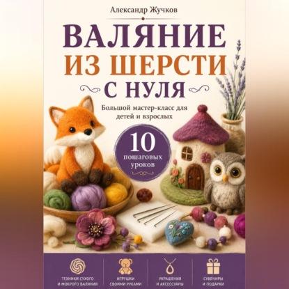 Скачать книгу Валяние из шерсти с нуля. Большой мастер-класс для детей и взрослых. 10 пошаговых уроков
