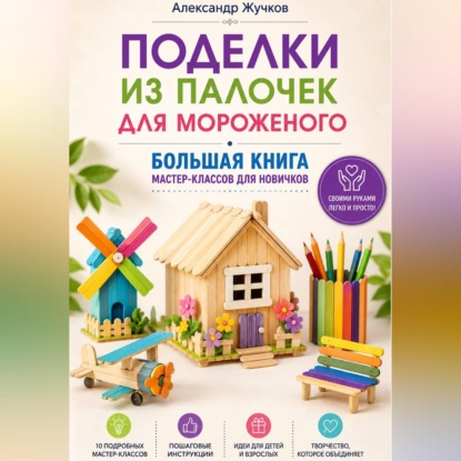 Скачать книгу Поделки из палочек для мороженого. Большая книга мастер-классов для новичков