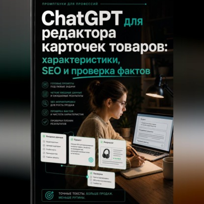 Скачать книгу ChatGPT для редактора карточек товаров: характеристики, SEO и проверка фактов