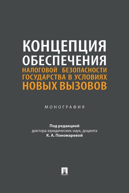 Скачать книгу Концепция обеспечения налоговой безопасности государства в условиях новых вызовов. Монография