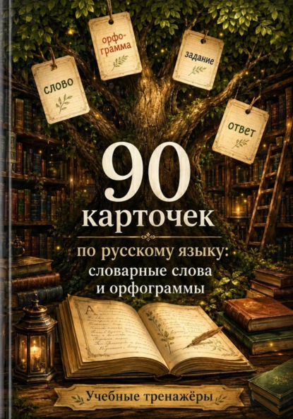 90 карточек по русскому языку: словарные слова и орфограммы