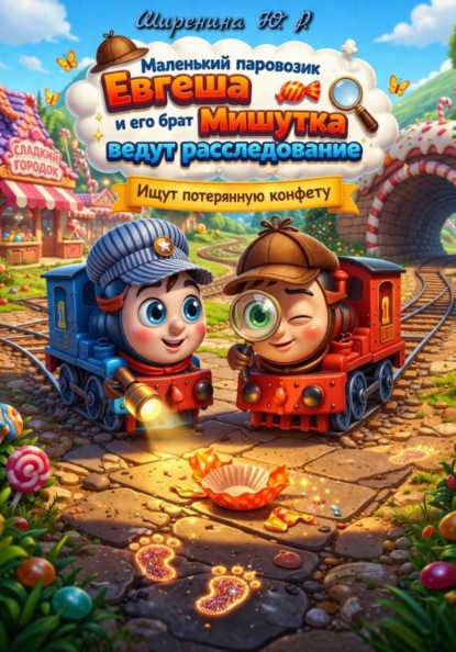 Скачать книгу Маленький паровозик Евгеша и его брат Мишутка ведут расследование. Ищут потерянную конфету