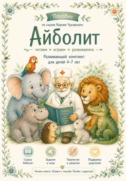 Развивающий комплект по сказке К. И. Чуковского «Айболит»