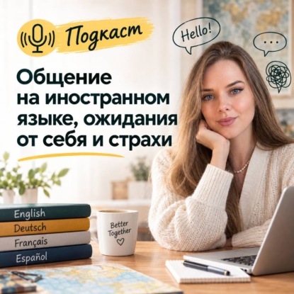 Скачать книгу Подкаст на тему: Общение на иностранном языке, ожидания от себя и страхи. Лада Санберг и Ксения Вергелис