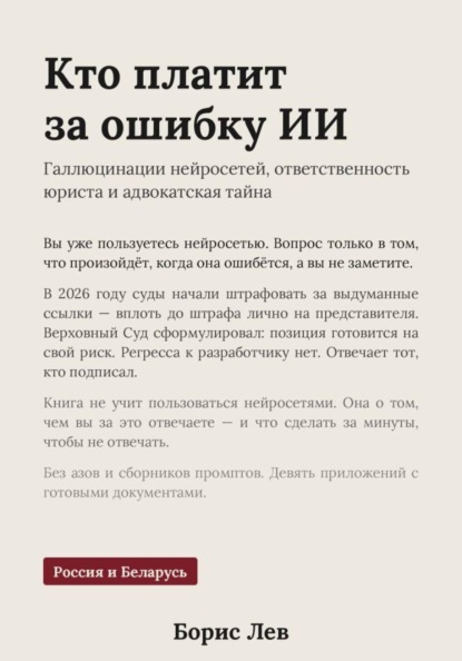 Скачать книгу Кто платит за ошибку ИИ