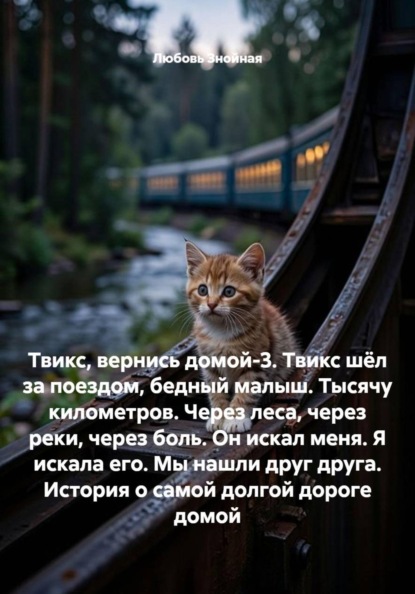 Скачать книгу Твикс, вернись домой-3. Твикс шёл за поездом, бедный малыш. Тысячу километров. Через леса, через реки, через боль. Он искал меня. Я искала его. Мы нашли друг друга. История о самой долгой дороге домой