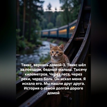 Скачать книгу Твикс, вернись домой-3. Твикс шёл за поездом, бедный малыш. Тысячу километров. Через леса, через реки, через боль. Он искал меня. Я искала его. Мы нашли друг друга. История о самой долгой дороге домой
