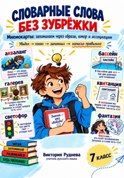 Скачать книгу словарные слова без зубрежки 7 класс