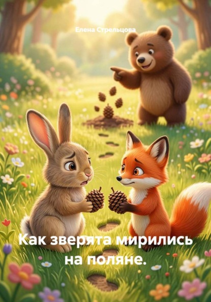 Как зверята мирились на поляне.