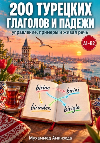 Скачать книгу 200 турецких глаголов и падежи: управление, примеры и живая речь