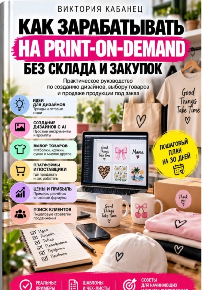 Скачать книгу Как зарабатывать на Print-on-Demand без склада и закупок