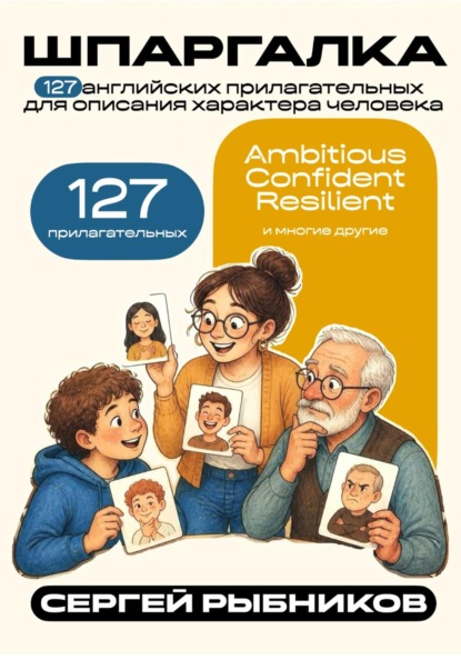 Скачать книгу 127 английских прилагательных для описания характера человека. Шпаргалка