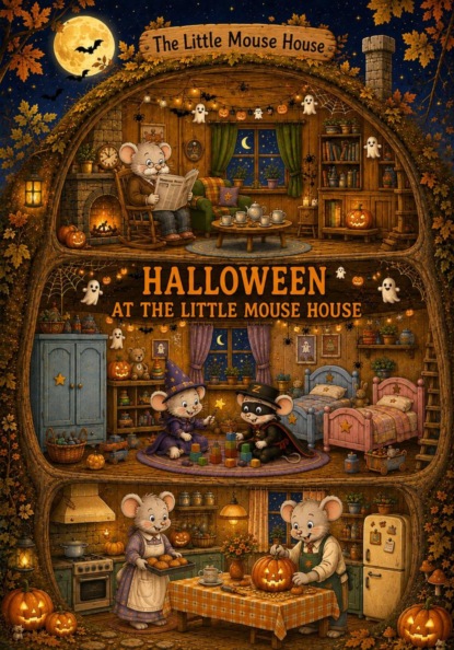 Скачать книгу Halloween at The Little Mouse House (раскраска на английском)