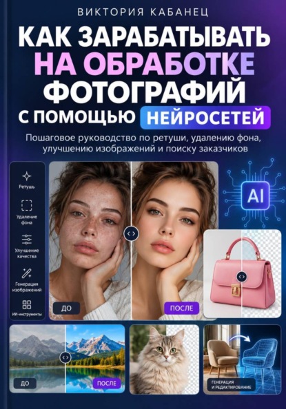 Скачать книгу Как зарабатывать на обработке фотографий с помощью нейросетей