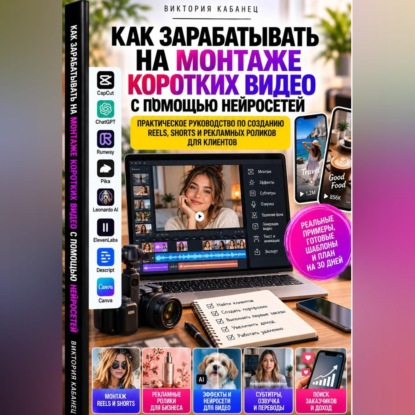 Скачать книгу Как зарабатывать на монтаже коротких видео с помощью нейросетей