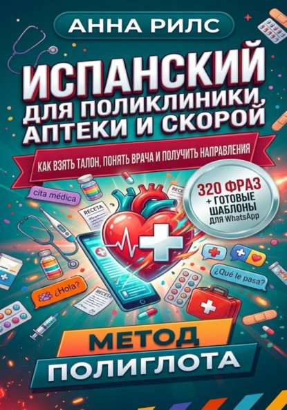 Скачать книгу ИСПАНСКИЙ ДЛЯ ПОЛИКЛИНИКИ, АПТЕКИ И СКОРОЙ. Как взять талон, понять врача и получить направления