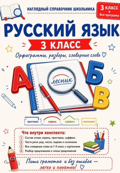 Умные конспекты Русский язык 3 класс. Наглядные цифровые конспекты по всей программе