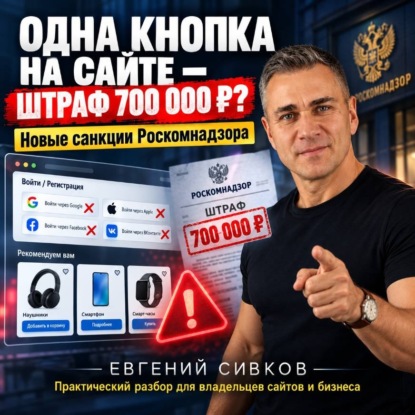 Одна кнопка на сайте — штраф 700 000 рублей? Новые санкции Роскомнадзора