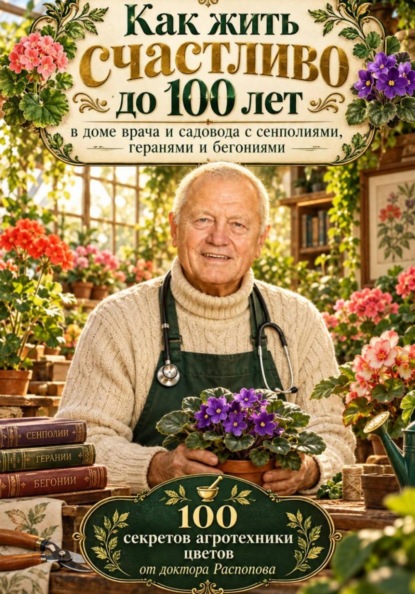 Как жить счастливо до 100 лет в доме врача и садовода с сенполиями, геранями и бегониями. 100 секретов агротехники цветов от доктора Распопову