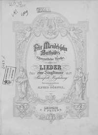 Lieder fur eine Singstimme mit Pianoforte Begleitung