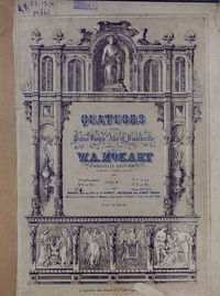 Quatuor № 4 pour Piano, Violon, Alto et Violoncelle composes par W. A. Mozart