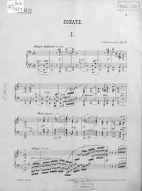 Sonate fur Pianoforte von S. Rachmaninow