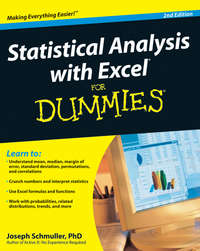 Statistical Analysis with Excel For Dummies