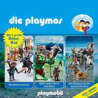 Die Playmos - Das Original Playmobil Hörspiel, Die grosse Ritterbox 2: Folgen 24, 45 und 55: Die Ritter sind los! / Ritter ausser Rand und Band / Die Belagerung der Löwenritterburg