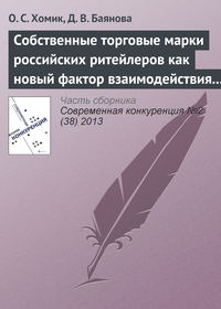 Собственные торговые марки российских ритейлеров как новый фактор взаимодействия игроков на рынке товаров по уходу за собой