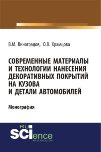 Современные материалы и технологии нанесения декоративных покрытий на кузова и детали автомобилей. (Бакалавриат). Монография