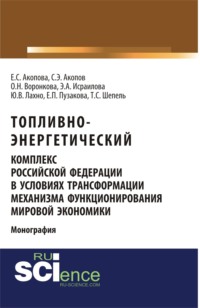 Топливно-энергетический комплекс Российской Федерации в условиях трансформации механизма функционирования мировой экономики. (Аспирантура, Бакалавриат, Специалитет). Монография.