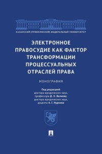 Электронное правосудие как фактор трансформации процессуальных отраслей права. Монография