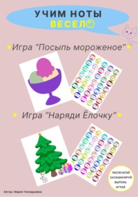 Учим ноты весело. Скрипичный и басовый ключи. Игры «Посыпь мороженое» и «Наряди ёлочку»