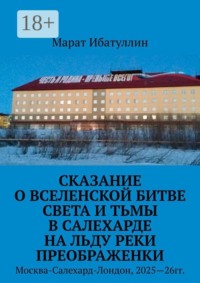 Сказание о Вселенской битве света и тьмы в Салехарде на льду реки Преображенки. Москва-Салехард-Лондон, 2025—26гг.