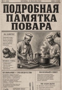 Подробная памятка повара