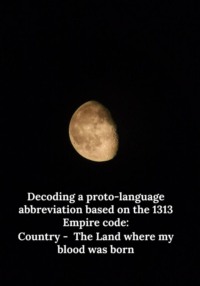 Decoding a proto-language abbreviation based on the 1313 Empire code: Country -  The Land where my blood was born